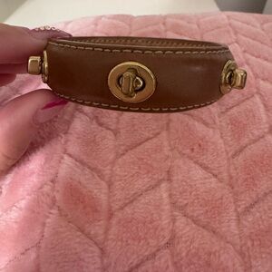 COACH Turnlock Leather Bangle